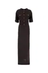 Tom Ford Whitney Chain Stripe Belted Satin Shirtdress In Brown
