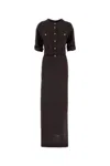 Tom Ford Whitney Chain Stripe Belted Satin Shirtdress In Brown