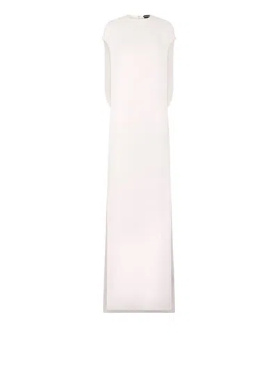 Tom Ford Sleeveless Round-neck Maxi Day Dress In White
