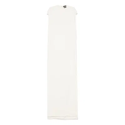 Tom Ford Sleeveless Round-neck Maxi Day Dress In White