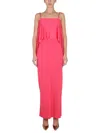 Tom Ford Women's Dress With Ruffles In Fuchsia