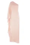 Tom Ford Viscose Crepe Cady One-shoulder Kaftan In Pink