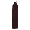 Tom Ford Halterneck Maxi Gown In Brown