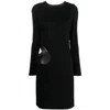 Tom Ford Cut-out Detailed Crewneck Mini Dress In Black
