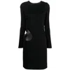 Tom Ford Cut-out Detailed Crewneck Mini Dress In Black