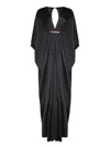 Tom Ford Flowing Black Kaftan Dress In Black