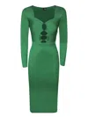 Tom Ford High-shine Cut-out Midi Dress In Green