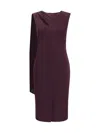 Tom Ford Jersey Midi Dress With Scarf In Purple