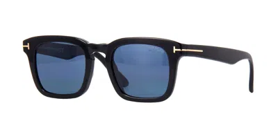 Pre-owned Tom Ford Drew Ft 0964 Shiny Black/yellow (01e) Sunglasses