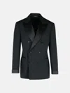 Tom Ford 'drop 7' Black Wool Blazer In Black