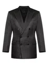 Tom Ford Double-breasted Dotted Jacket In Black