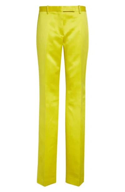 Tom Ford Duchesse Satin Trousers In Green
