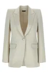 Tom Ford Duchesse Single-breasted Blazer Blazers Beige In Neutral