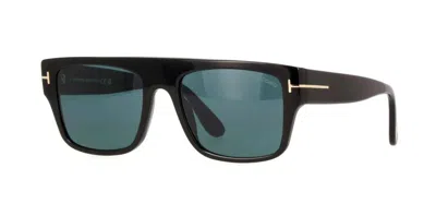 Pre-owned Tom Ford Dunning-02 Ft 0907 Shiny Black/blue (01v) Sunglasses