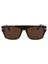 Tom Ford Tortoiseshell-effect Square-frame Sunglasses In 52e Avana Scura / Marrone