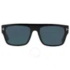 Tom Ford Dunning Blue Browline Men's Sunglasses Ft0907 01v 55 In Black / Blue