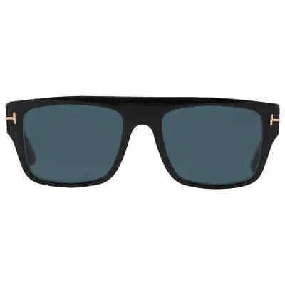Pre-owned Tom Ford Dunning Blue Browline Men's Sunglasses Ft0907 01v 55 Ft0907 01v 55