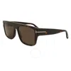 Tom Ford Dunning Brown Browline Men's Sunglasses Ft0907 52e 55 In Brown / Tortoise