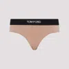 Tom Ford Dusty Rose Modal Slip With Logo In Neutral