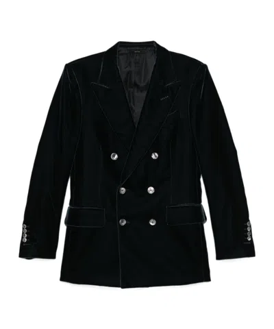 TOM FORD TOM FORD DYLLAN DOUBLE-BREASTED TAILORED BLAZER
