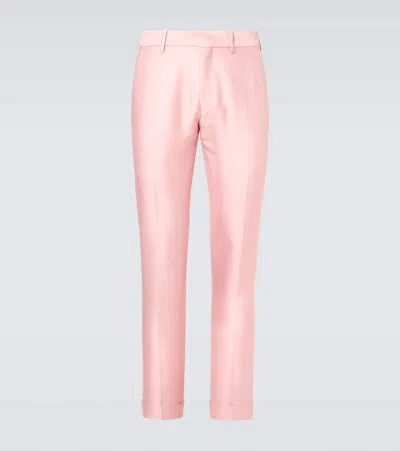 Tom Ford Dyllan Twill Suit Pants In Pink