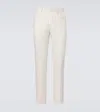 Tom Ford Dyllan Wool And Silk Organza Straight Pants In White