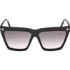 Tom Ford Eden 56mm Gradient Geometric Sunglasses In Multi