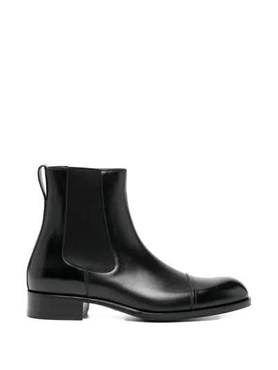 Tom Ford Edgar Chelsea Boots In Black