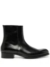 Tom Ford Edgar Leather Ankle Boots In Black