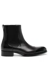 Tom Ford Edgar Polished Leather Chelsea Boots In Brown