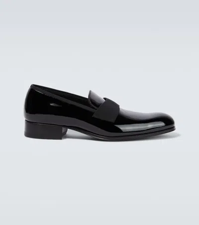 Tom Ford Edgar Patent Leather Loafers In Black