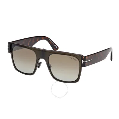 Tom Ford Edwin Brown Gradient Browline Men's Sunglasses Ft1073 51g 54
