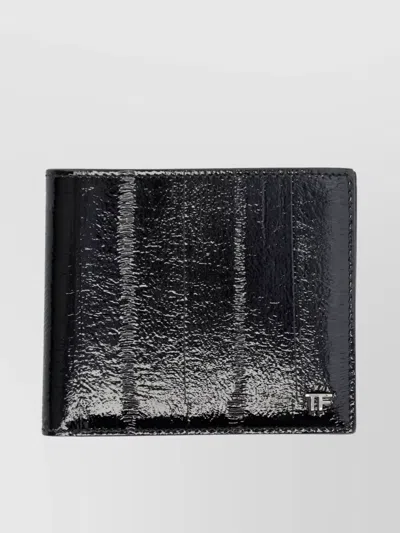 TOM FORD EEL PRINT LEATHER BI-FOLD WALLET