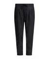 Tom Ford Elastic Waistband Pleated Front Cuffed Hem