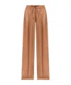 Tom Ford Drawstring Silk Trousers In Brown