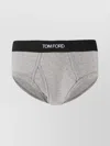 Tom Ford Elastic Waistband Brief Seam Detailing In Gray