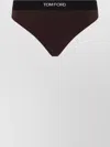 Tom Ford Elastic Waistband High-cut Leg Panties In Brown