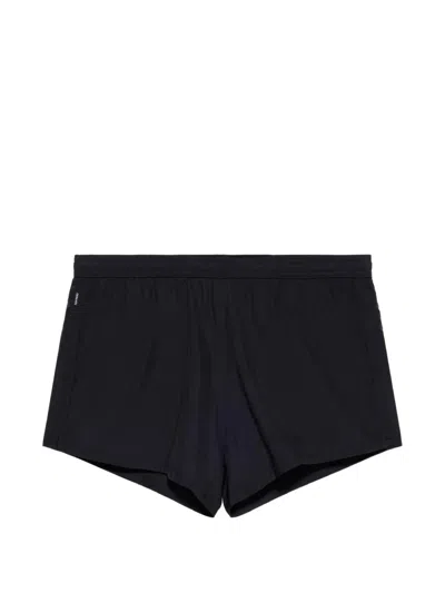 Tom Ford Elasticated Logo-tag Swim Shorts In Black