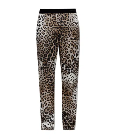 Tom Ford Elastic-waist Casual Trousers In Animal Print