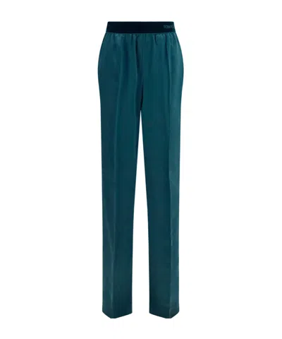 Tom Ford Elastic-waist Casual Trousers In Blue