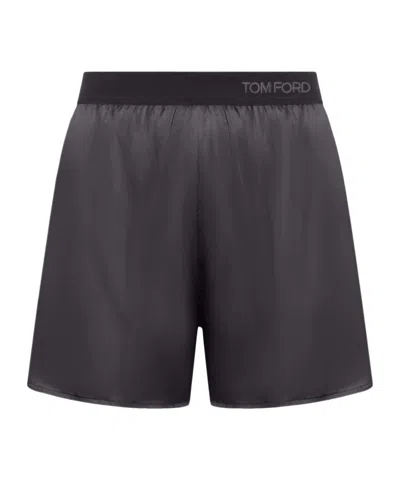 Tom Ford Elastic-waist Shorts In Brown