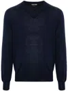 Tom Ford Electric Blue Alpaca Silk Sweaters In Blue