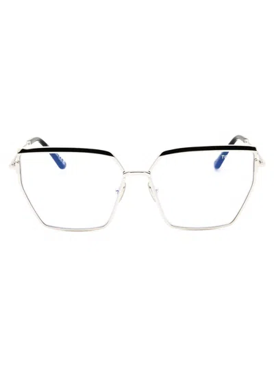 Tom Ford Elegant Cat Eye Women's Eyeglasses In Metallic