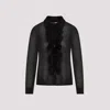 Tom Ford Ruffle-panel Long-sleeve Shirt In Black