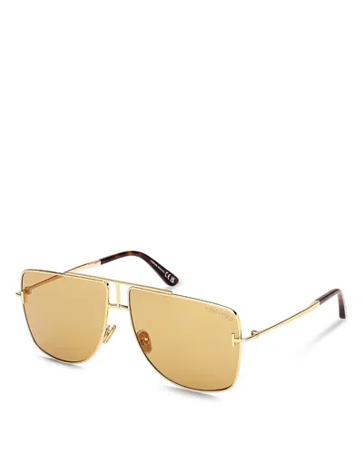 Tom Ford Eliott Navigator Sunglasses, 59mm In Gold