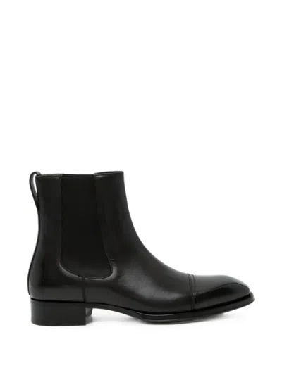Tom Ford Elkan Chelsea Boots In Black