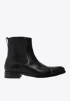 Tom Ford Edgar Polished Leather Chelsea Boots In Black