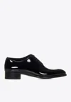Tom Ford Elkan Patent Leather Oxford Lace-up Shoes In Black