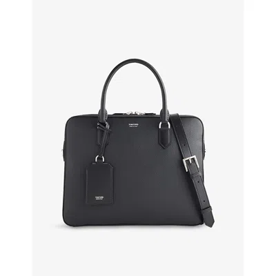 Tom Ford Womens Black Elliot Leather Briefcase