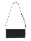 Tom Ford Black Crossbody Bag With Adjustable Shoulder Strap And T Plaque Closure In Grained Leather Woman In Black
